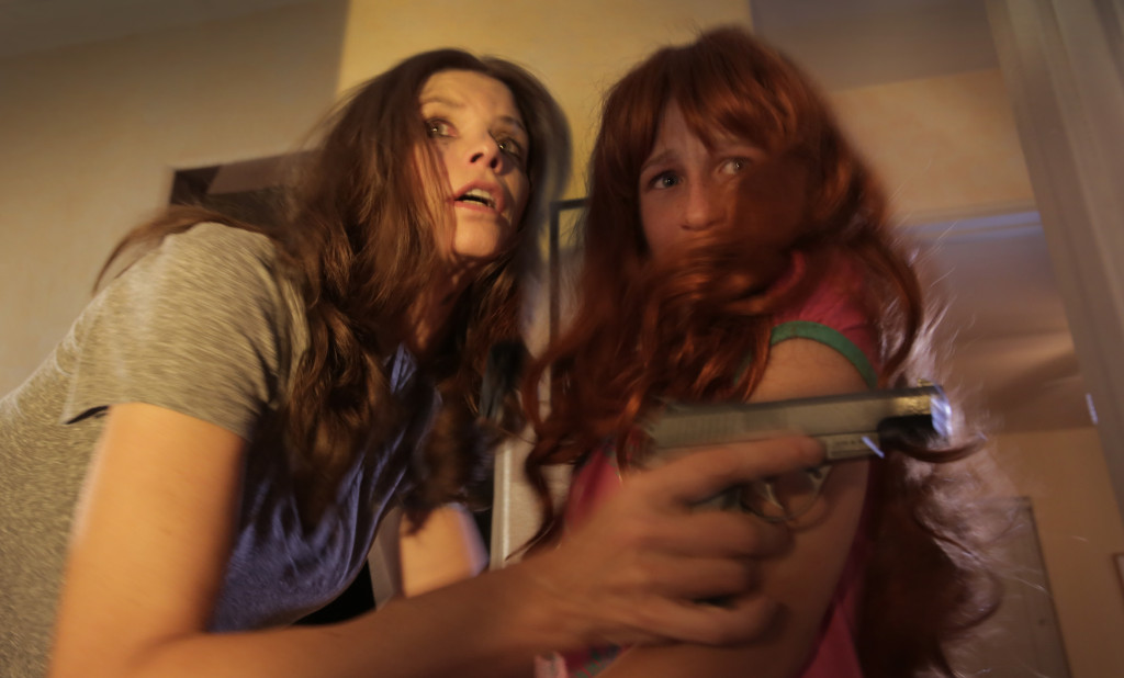Louise Sutton (Tammy Klein) and her daughter Raven (Jessica Bassuk) encounter a nasty situation.