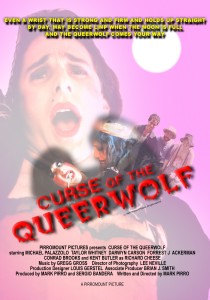 Poster for Pirromount's 1988 comedy Curse of the Queerwolf