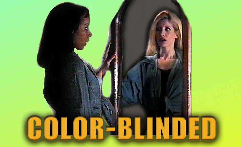 Poster for Pirromount's 1998 comedy, Color-Blinded starring Dani Leon and Luella Hill