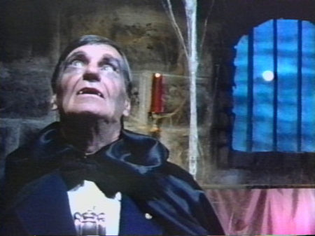 Hugh O. Fields as Father Vampire in Pirromount's 1983 comedy A Polish Vampire in Burbank