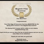 Certificate for Rage of Innocence Magwell Film Festival